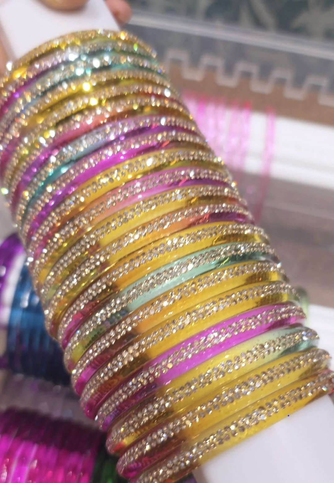4MM crystal L.Multy Bangles-4 bangles