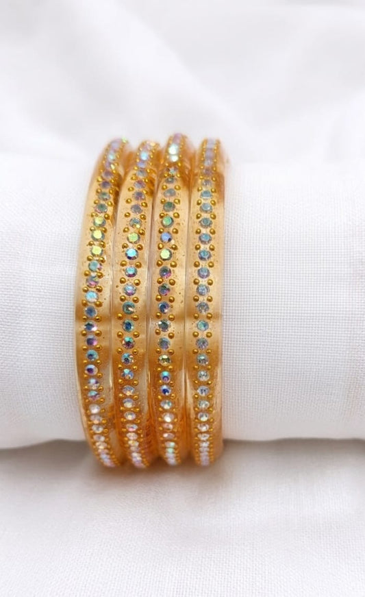 4MM crystal golden yellow  bangles-4 bangles