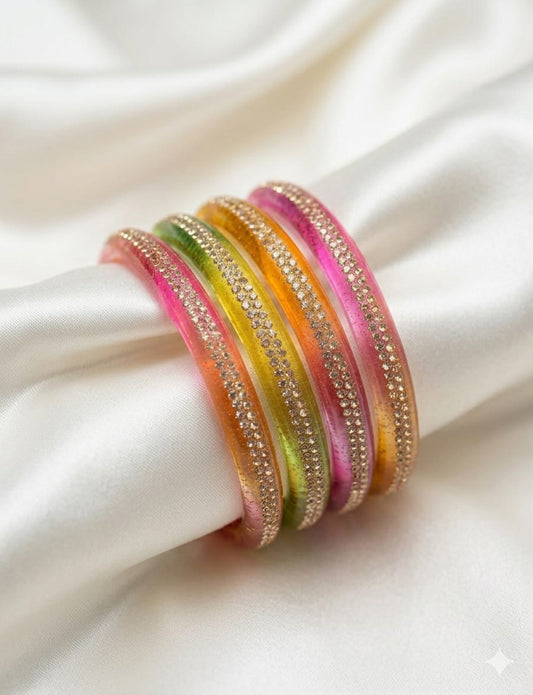 4MM crystal L.Multy Bangles-4 bangles