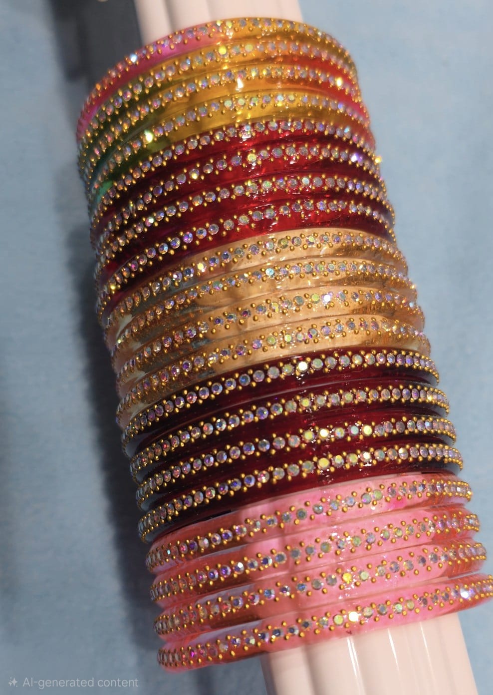 4mm Crystal Red bangles-4 Bangles