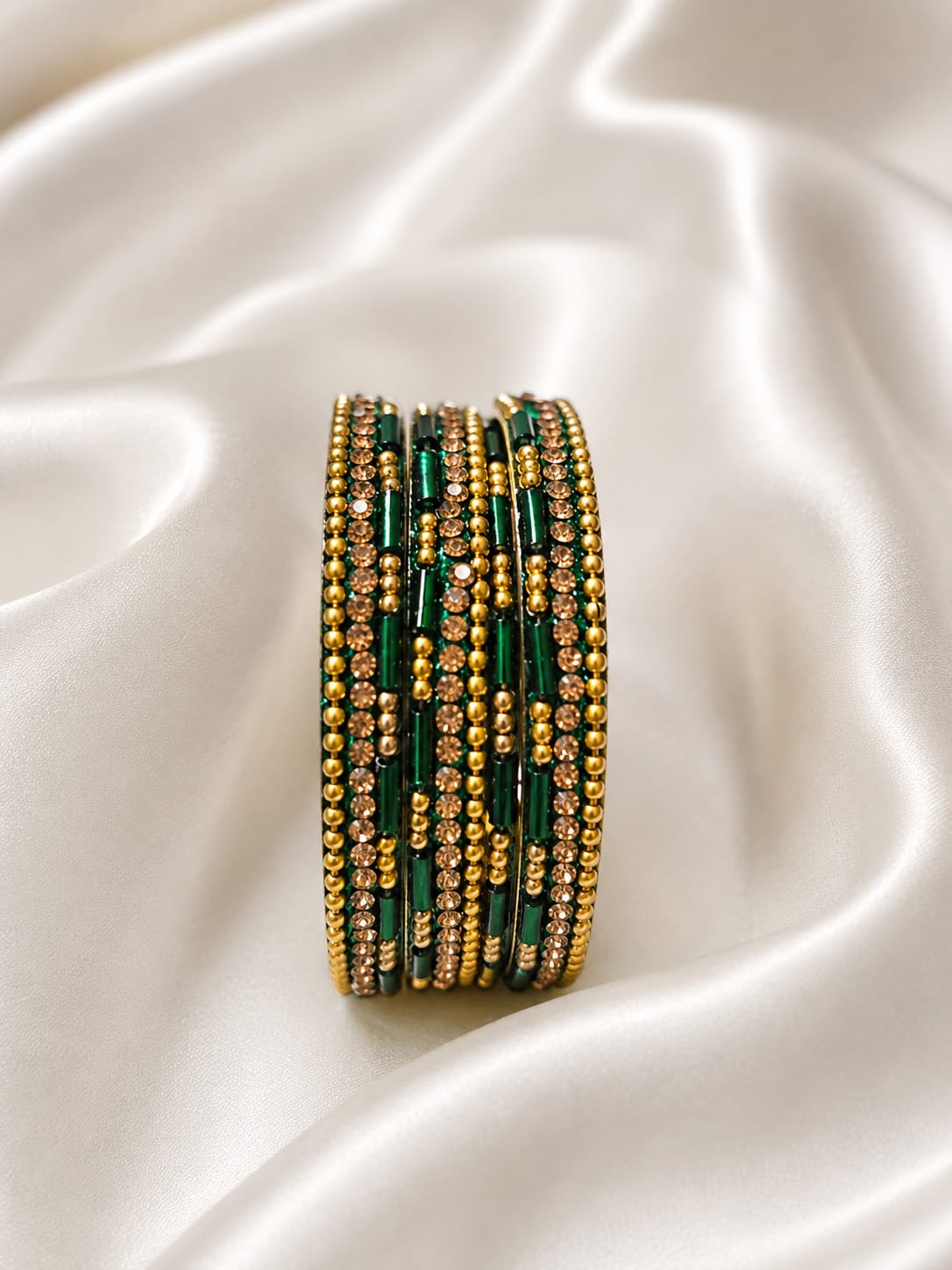 Kids Metal green Bangles-0418